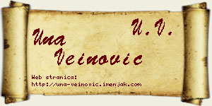 Una Veinović vizit kartica